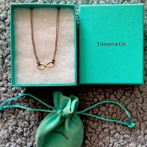 Tiffany & Co Sterling Silver Double Chain Infinity Necklace